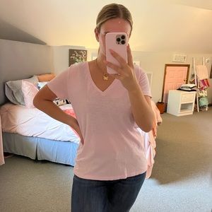 Purple V-neck T-shirt